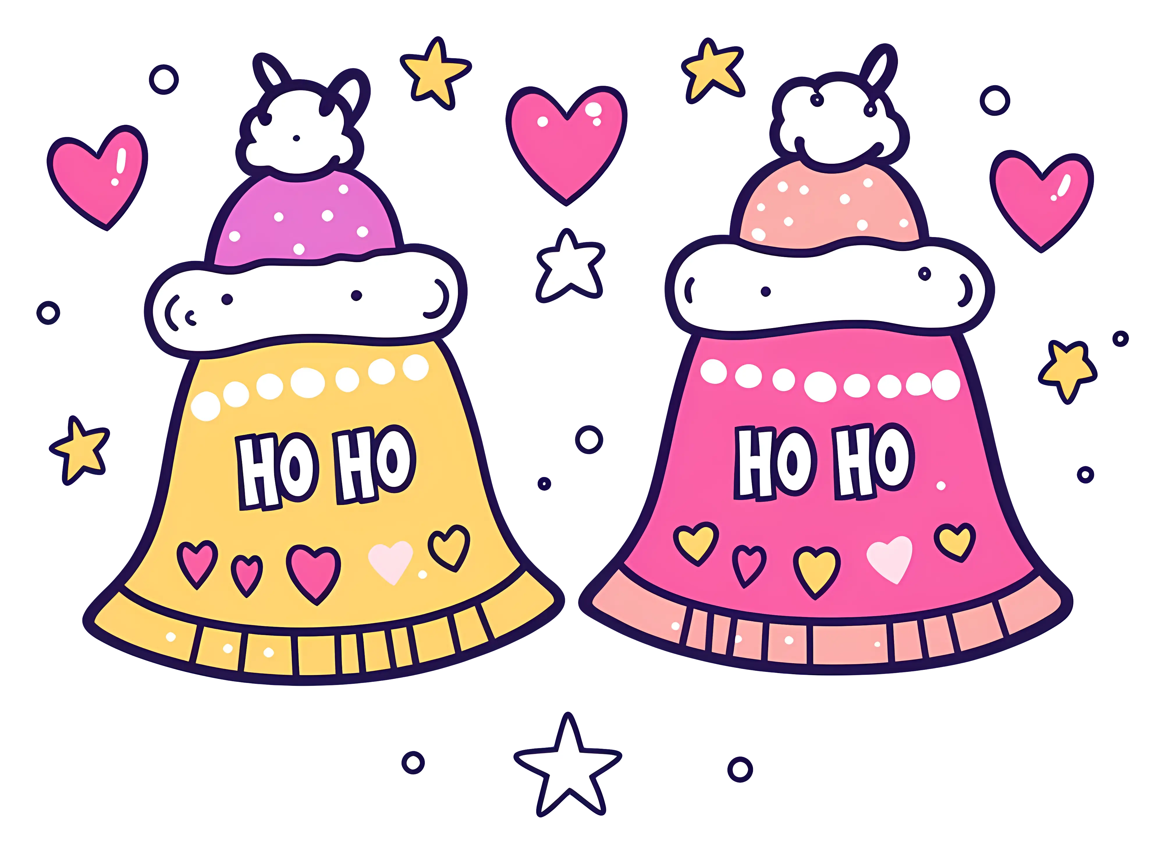 Christmas Bells with Ho Ho Design