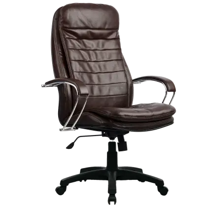 Brown Leather Office Chair for Workspace Comfort