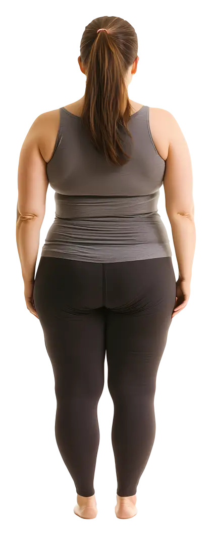 Casual Back View of Woman in Leggings