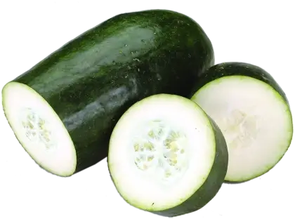 Fresh Green Zucchini and Slices