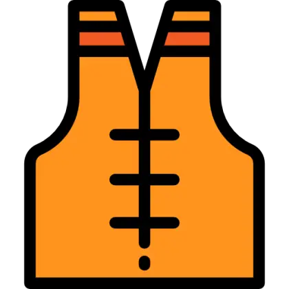 Orange Life Vest for Water Safety