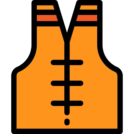 Orange Life Vest for Water Safety