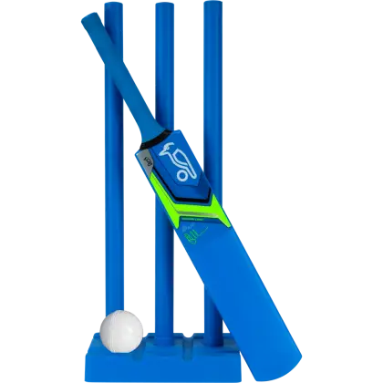 Blue Cricket Set with Bat and Stumps