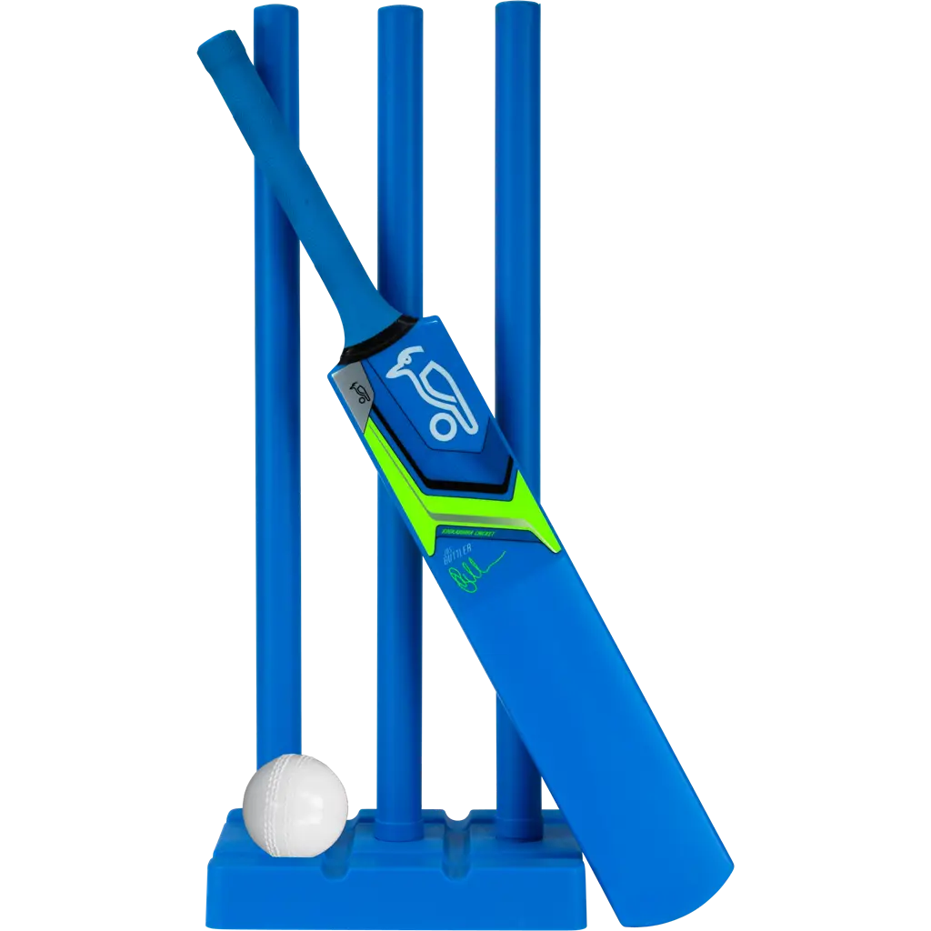 Blue Cricket Set with Bat and Stumps
