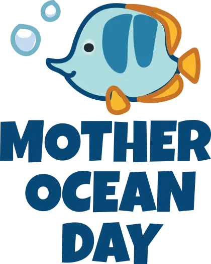 Blue Fish Illustration for Mother Ocean Day