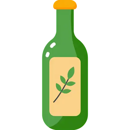 Eco-friendly Green Bottle with Leaf Label