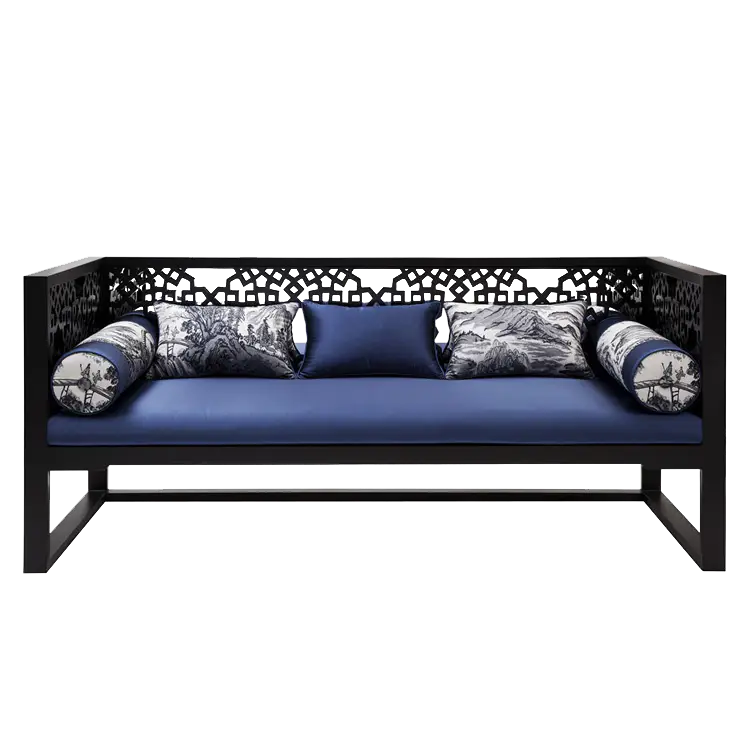 Blue Sofa with Cushions