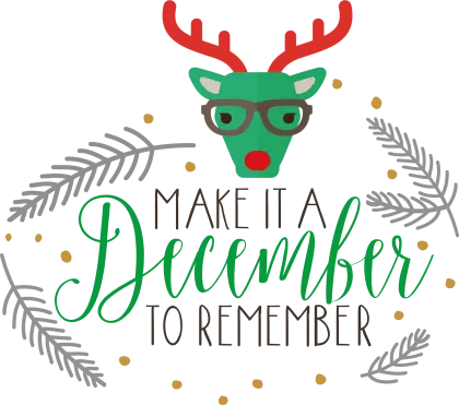 Stylized Reindeer with Glasses for Holiday Cheer