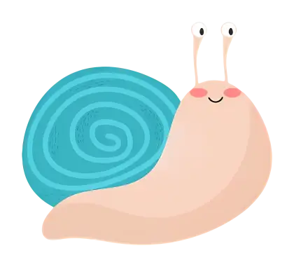 Cute Snail with Blue Shell