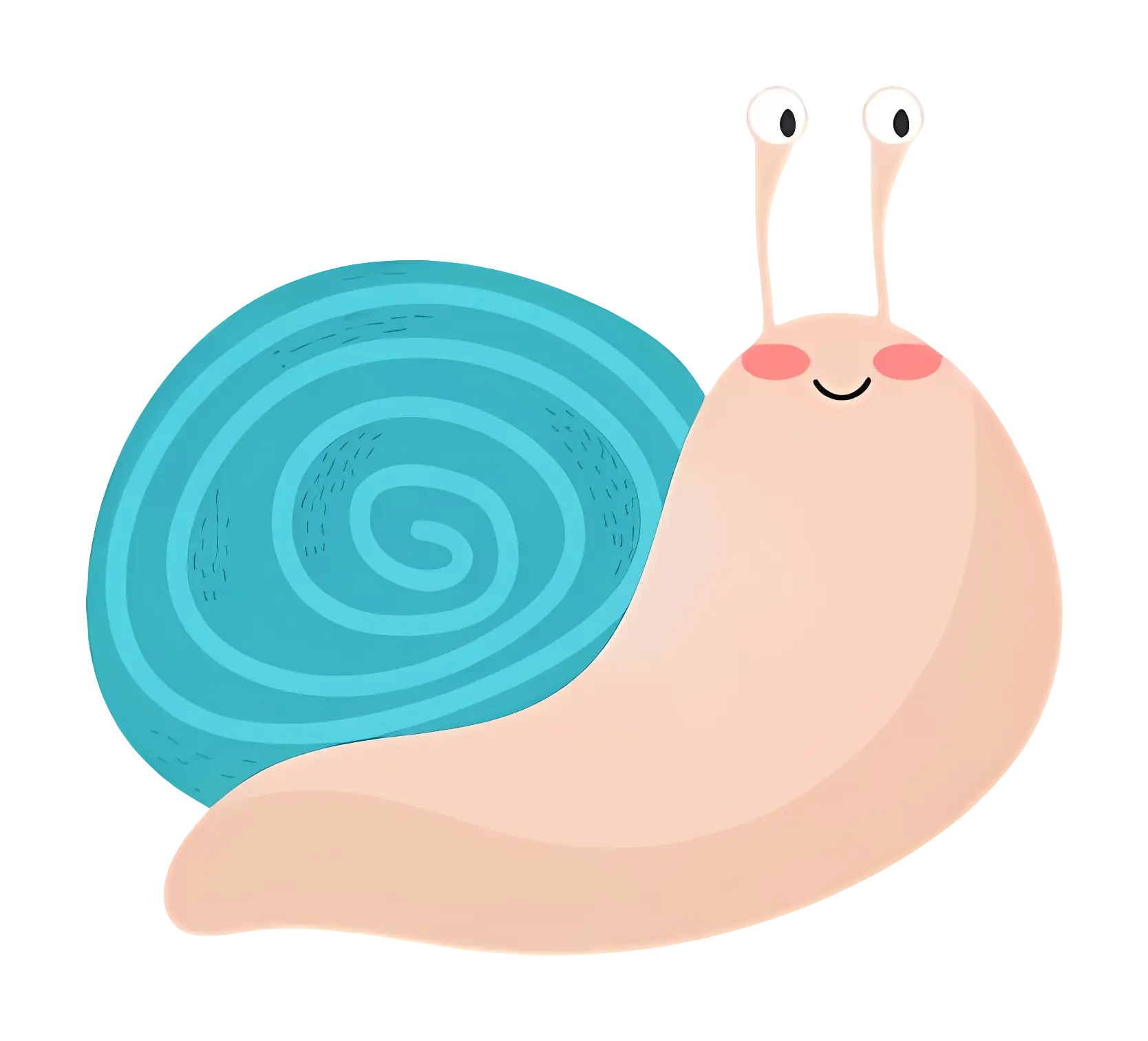 Cute Snail with Blue Shell