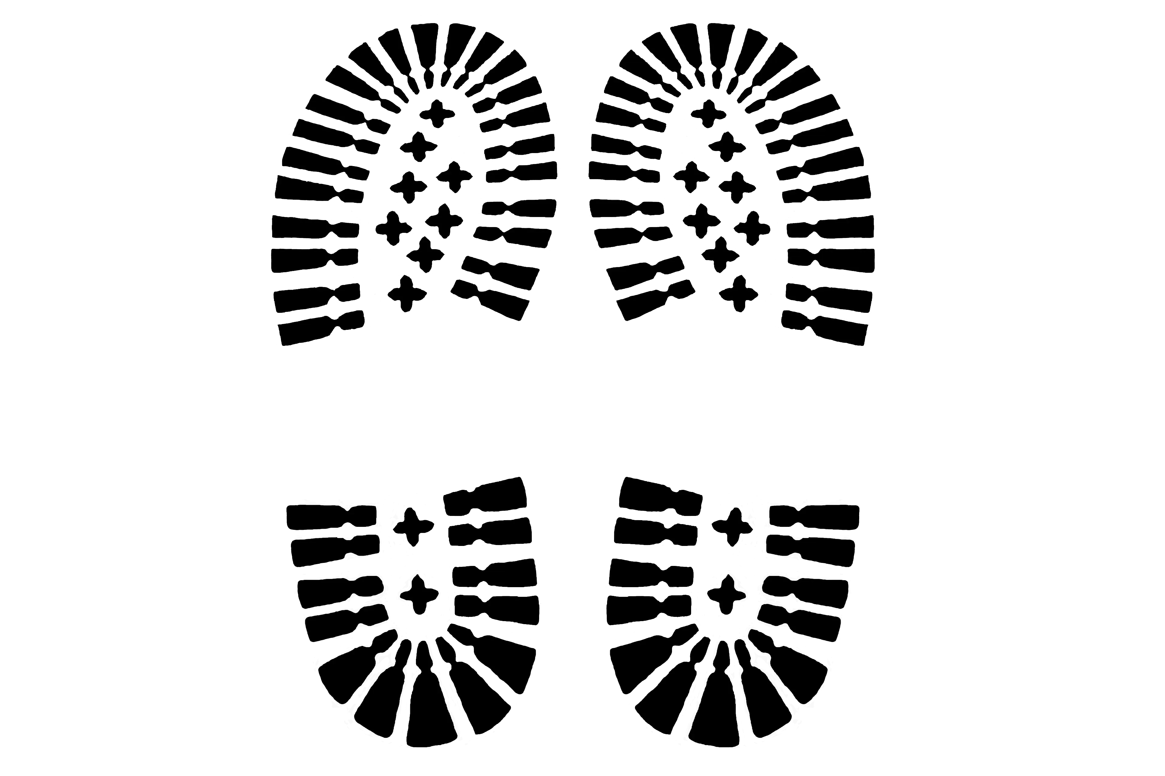 Black Shoe Footprints