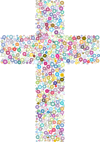 Colorful Bubble Cross Illustration