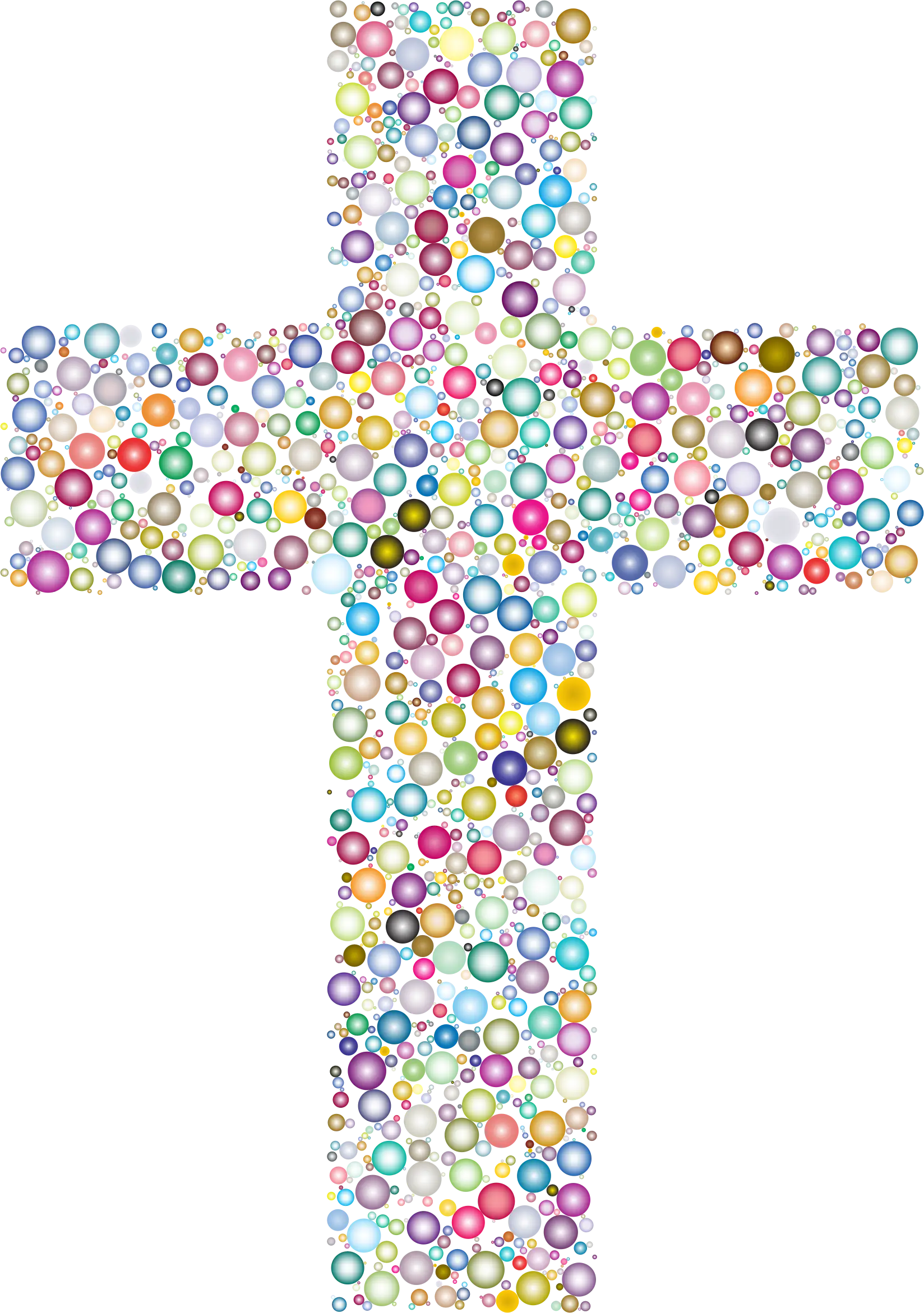 Colorful Bubble Cross Illustration