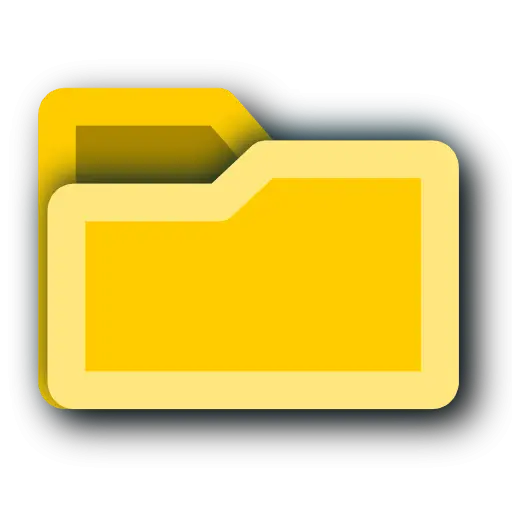 Yellow Folder Icon for Digital File Management