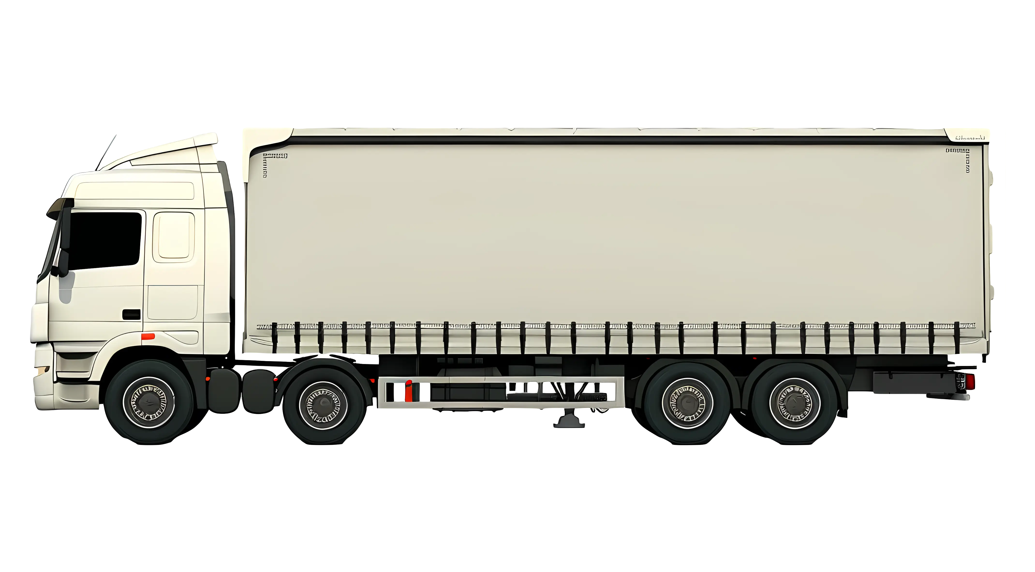 Plain White Cargo Truck for Logistics