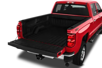Red Pickup Truck Bed with Utility Design
