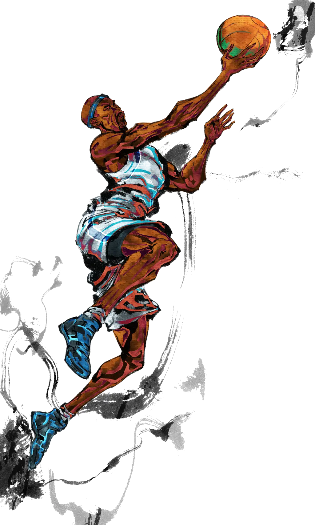 Dynamic Basketball Player Illustration