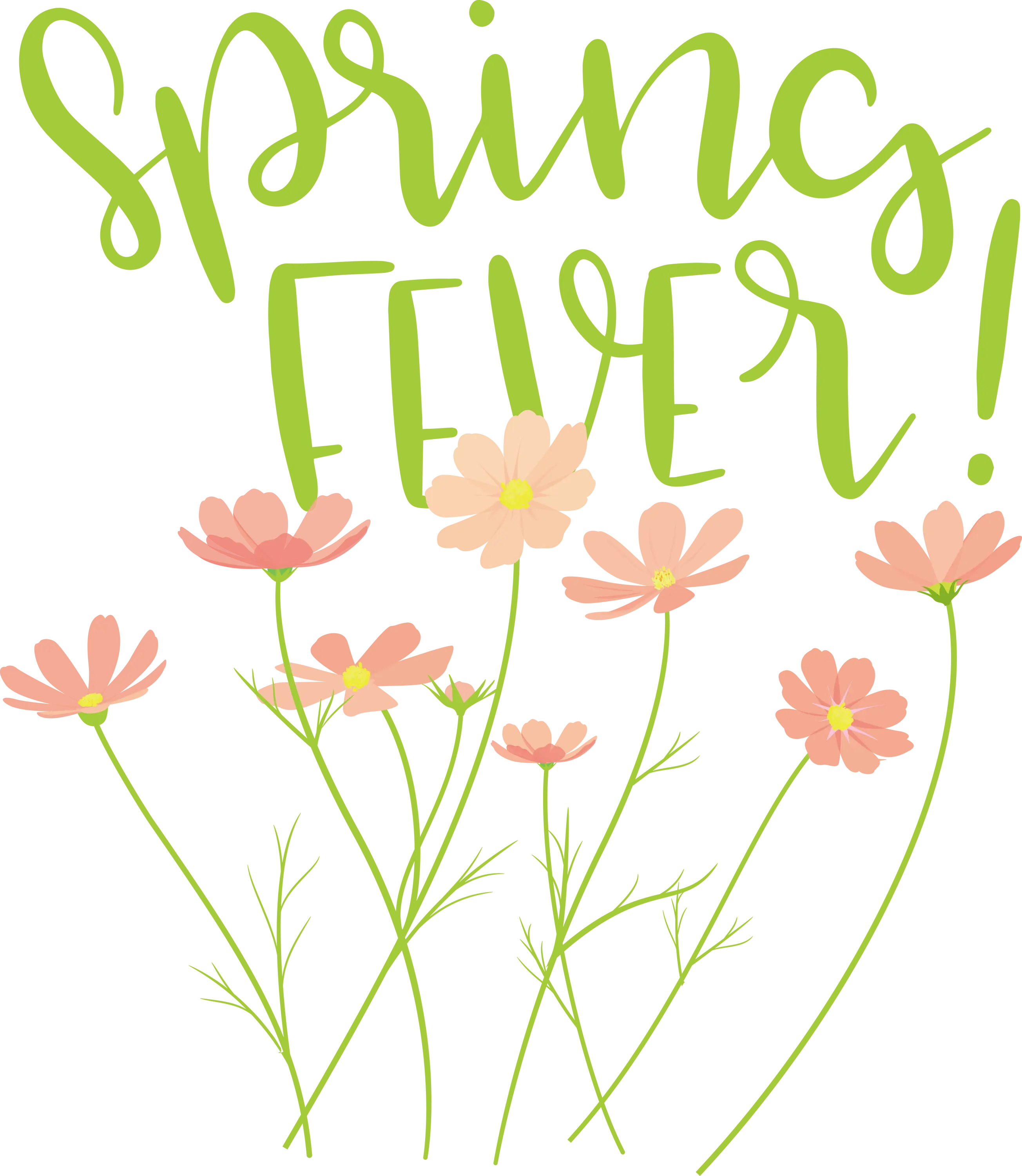 Spring Fever Design with Pastel Flowers