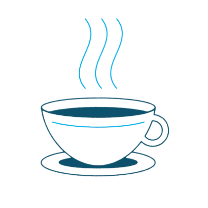 Steaming Coffee Cup Illustration