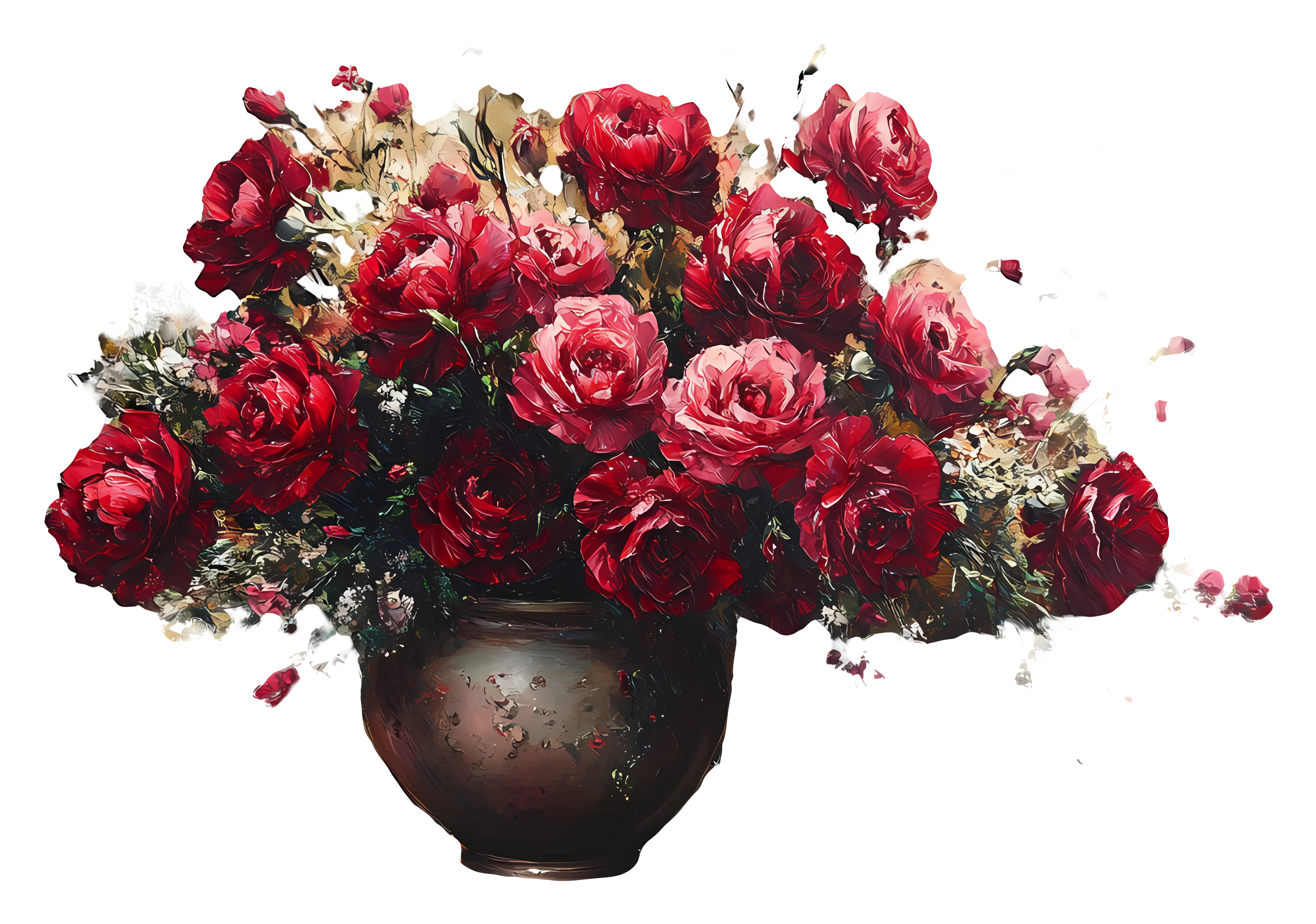 Vase of Red Roses Bouquet