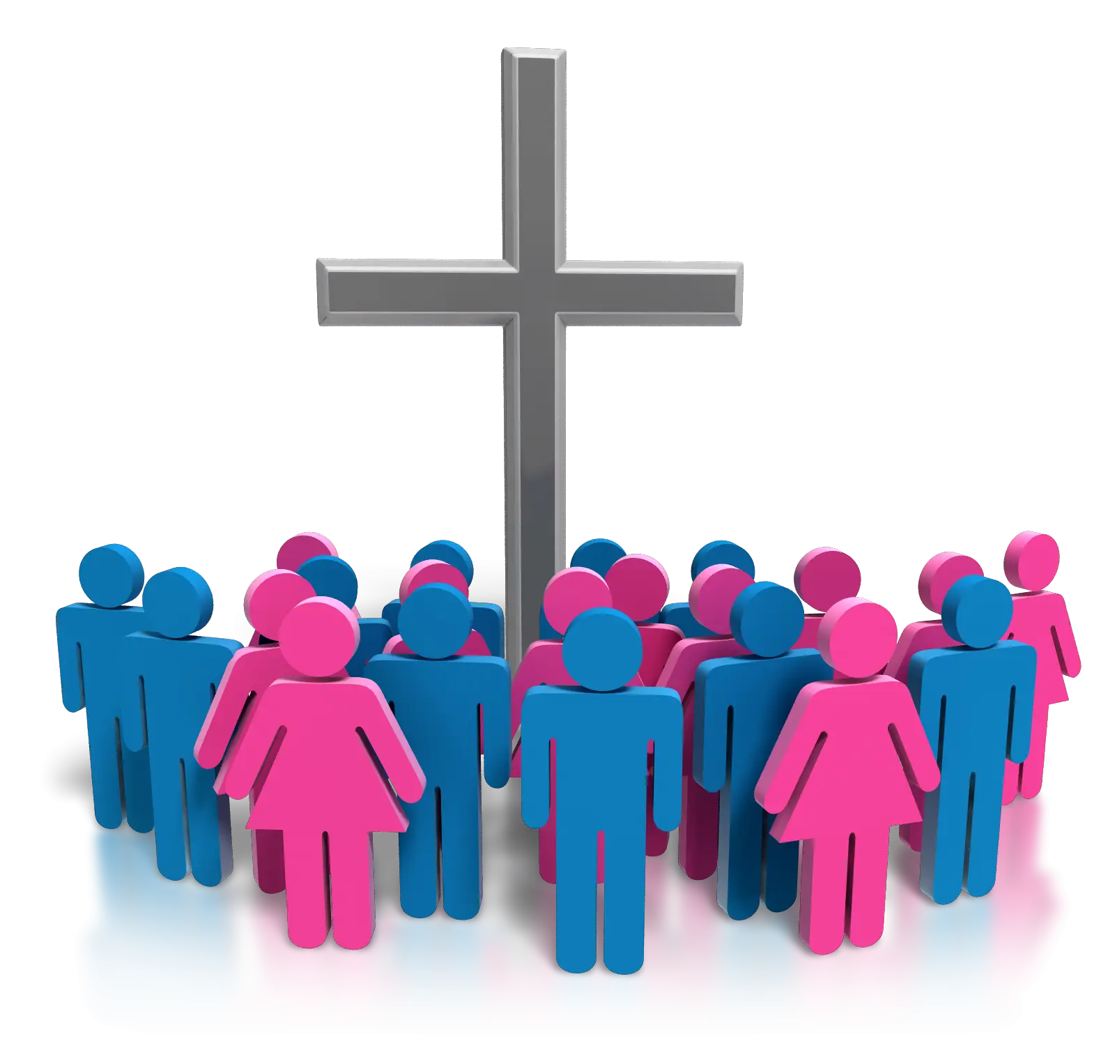 Community Gathering Around Cross