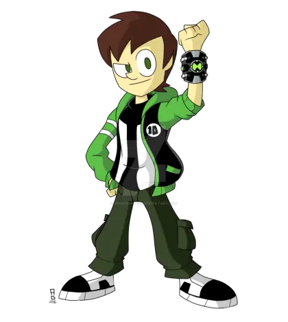 Cartoon Boy with Green Jacket