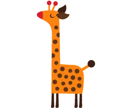 Cute Cartoon Giraffe Illustration