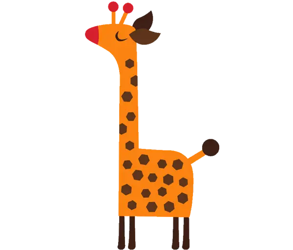 Cute Cartoon Giraffe Illustration