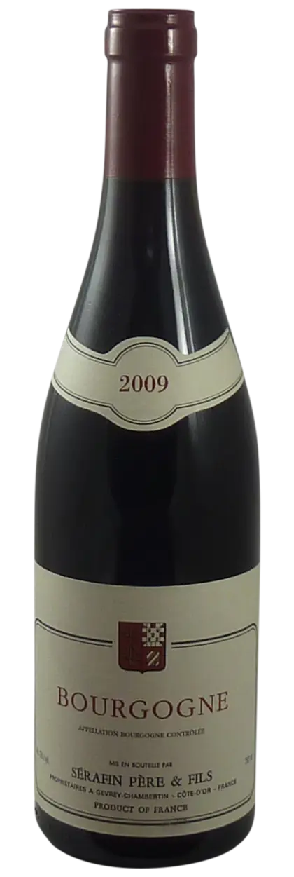 Bourgogne Red Wine Bottle with Label
