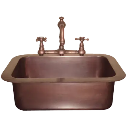 Vintage Copper Sink with Faucet