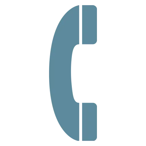 Blue Telephone Handset Icon for Communication