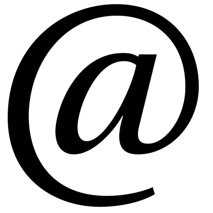 Bold Black &#039;At&#039; Symbol
