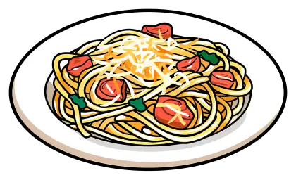 Plate of Spaghetti with Cheese