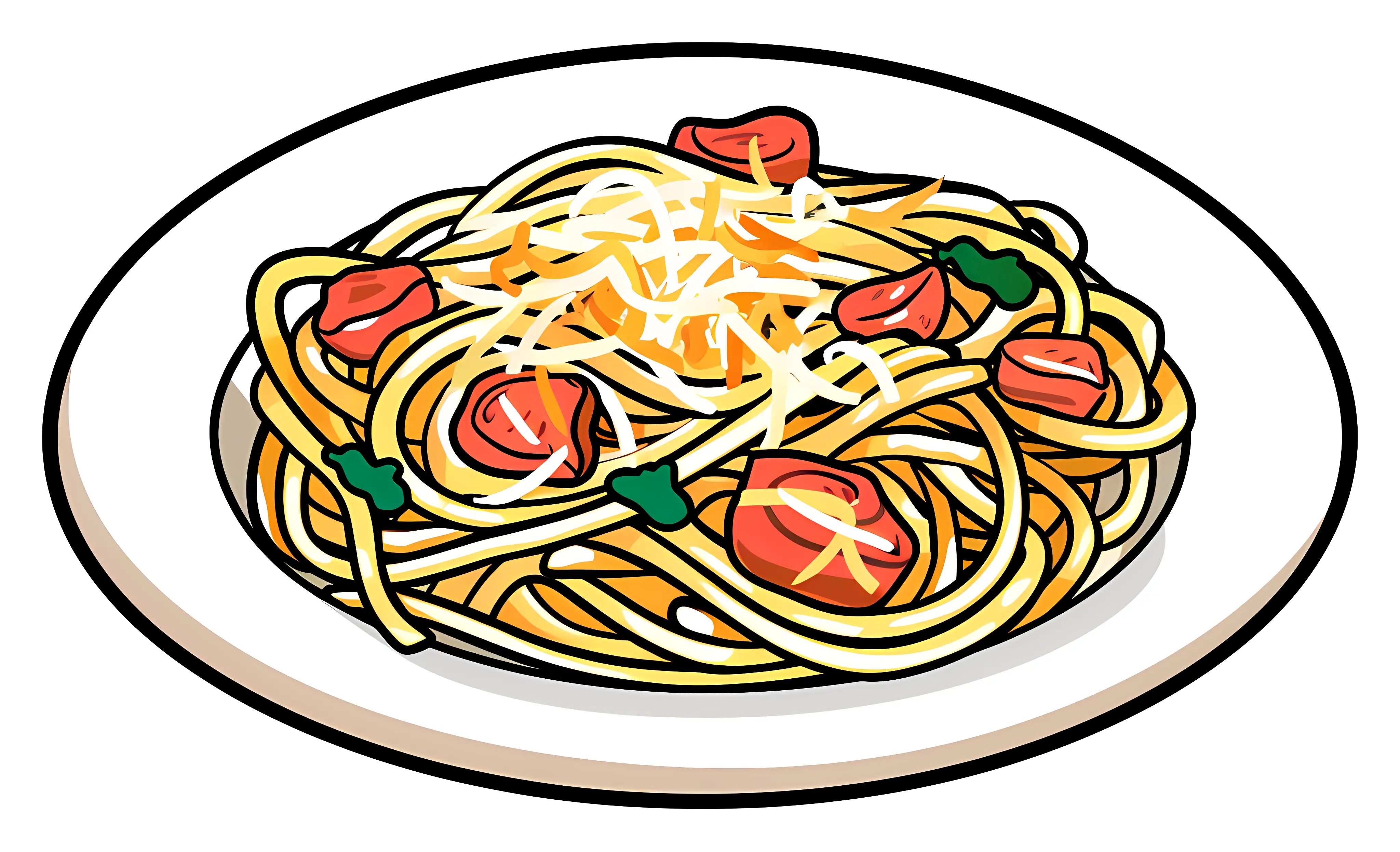 Plate of Spaghetti with Cheese