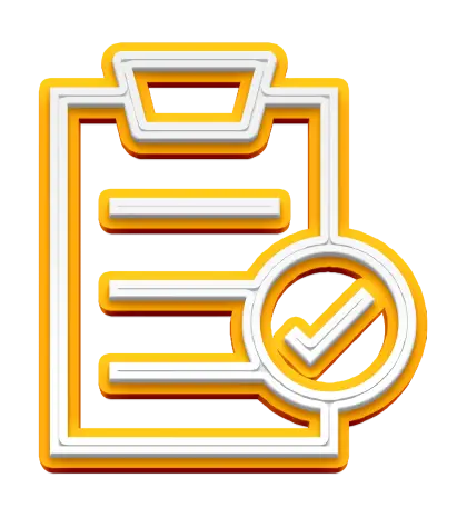 Yellow Clipboard with Checklist Icon