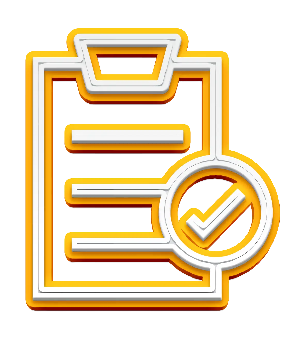 Yellow Clipboard with Checklist Icon
