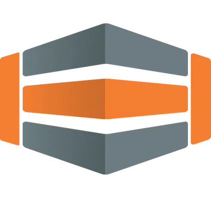 Abstract Orange and Grey Logo