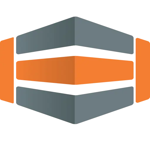 Abstract Orange and Grey Logo