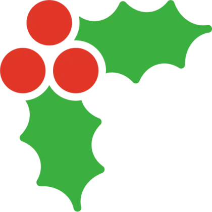 Holly Leaves and Berries for Christmas