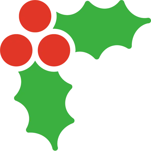 Holly Leaves and Berries for Christmas