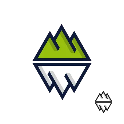 Green and White Mountain Logo