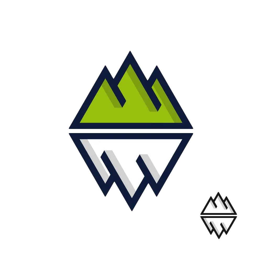 Green and White Mountain Logo