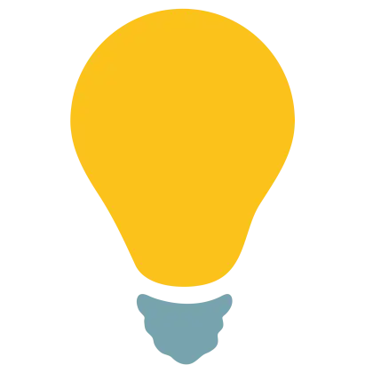 Yellow Light Bulb Icon
