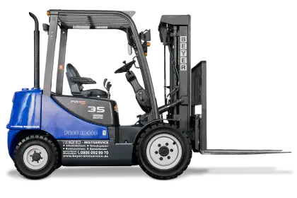 Blue Industrial Forklift for Material Handling