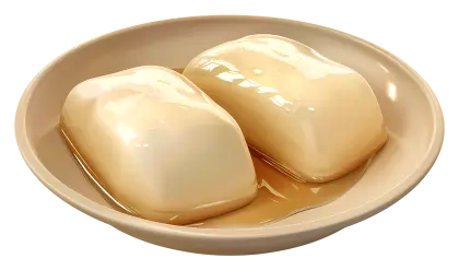 Tofu in Sauce on a Plate