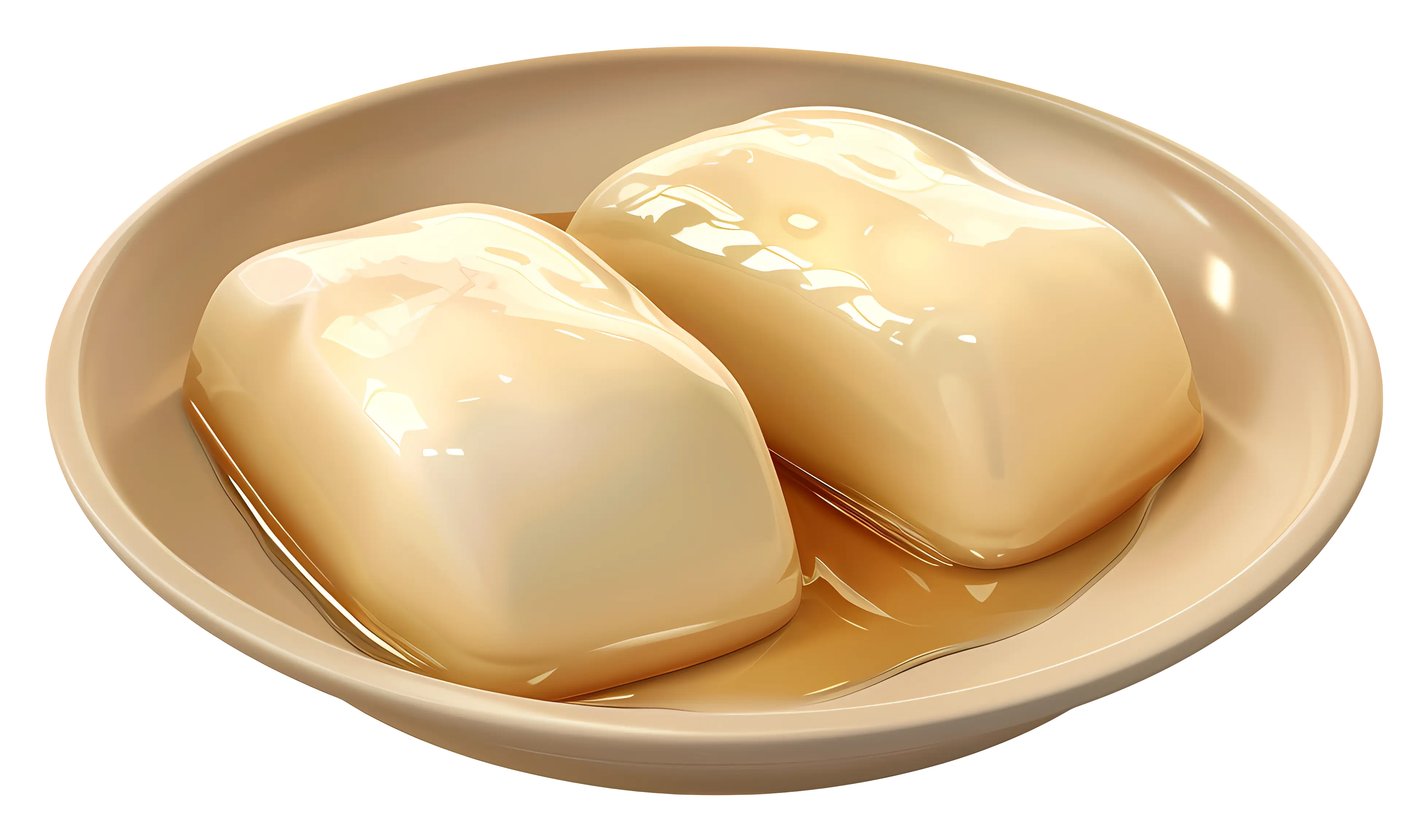 Tofu in Sauce on a Plate