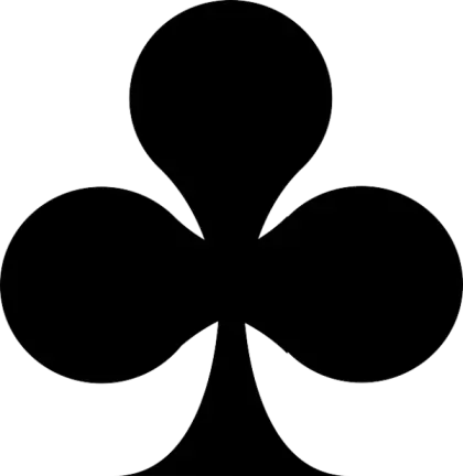 Black Club Suit Symbol for Playing Cards