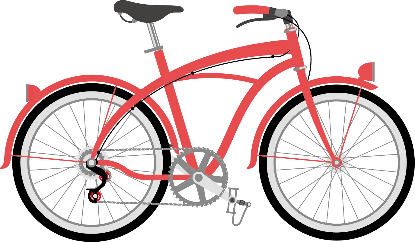 Red Bicycle Illustration