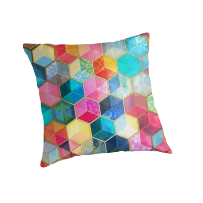 Geometric Pattern Colorful Cushion