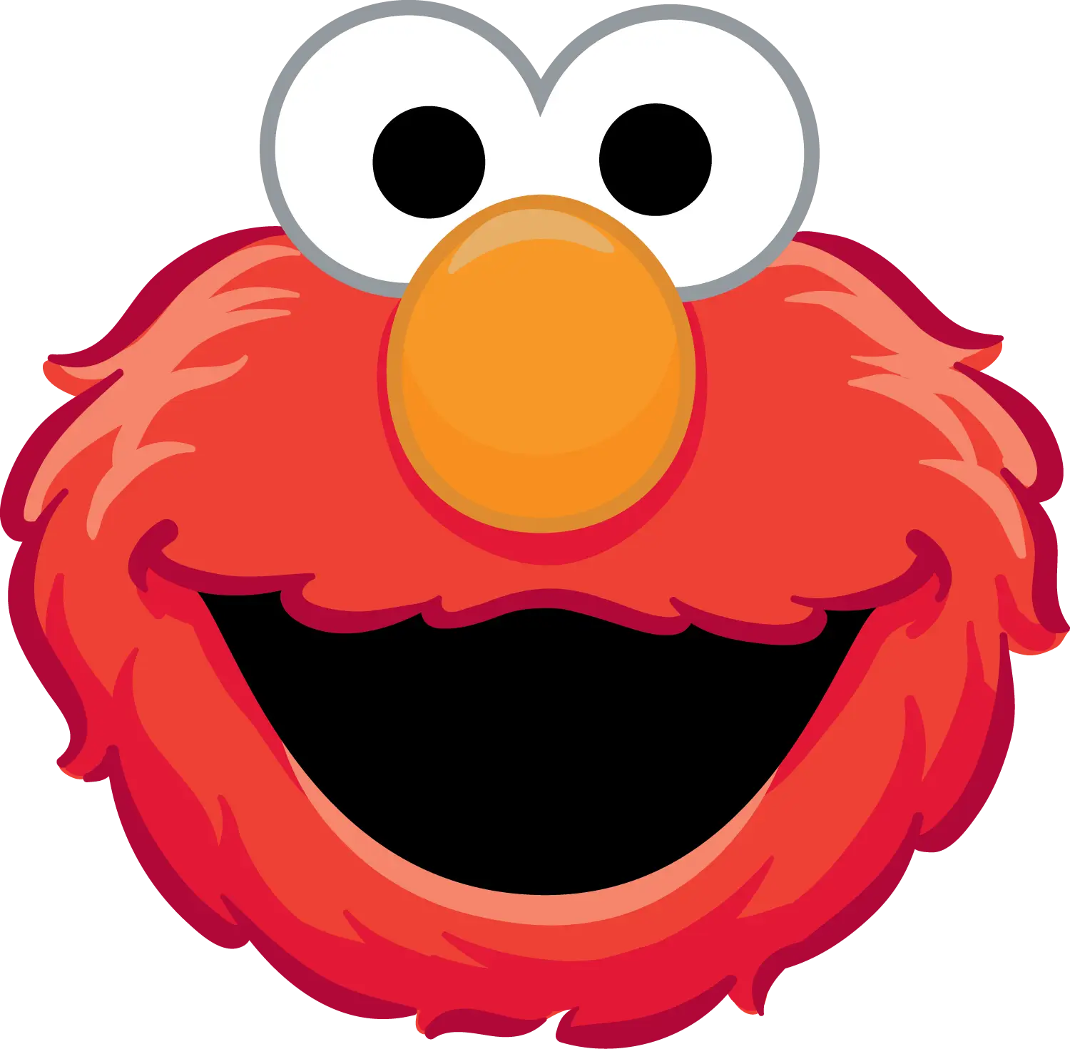 Red Cartoon Face Illustration